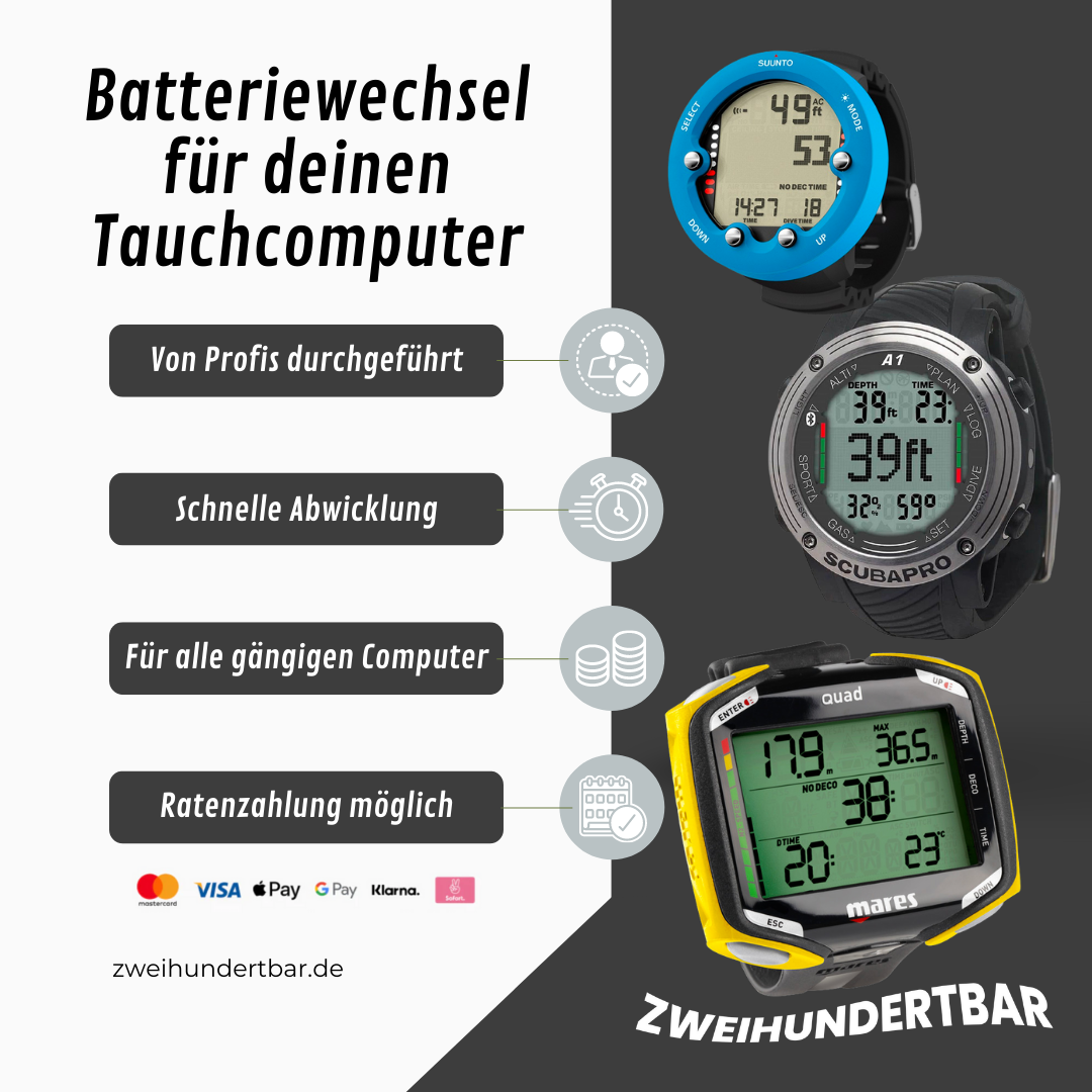 Batteriewechsel für Tauchcomputer